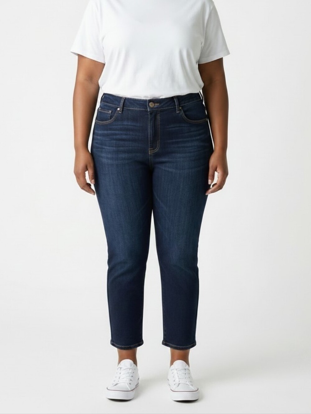New Good American Always Fits Woman's Dark Blue Jeans Size 28-32 Fits 4X/5X